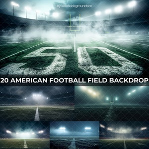 20 American Football Field Backdrop, Football Professional Backdrop, Sport Photography, Stadium Theme Backdrops, High-Resolution 8K Download