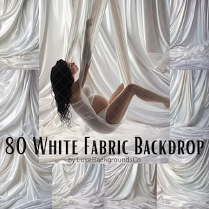 80 White Fabric Backdrops,Flowing Silk Digital Backdrop Overlays, Silk Digital Backdrops for Photoshop, Maternity Digital Backdrop Overlays