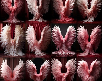 40 Pink Angel Wings Backdrops: Maternity Photography (Digital Download)