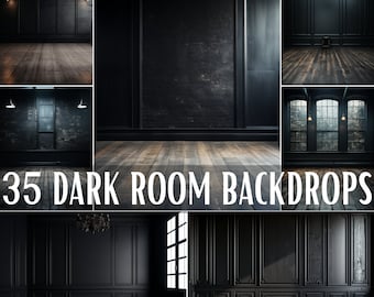 35 Elegant Dark Room Backdrops, Black Room Backgrounds, Studio Backdrops for Photographers, Maternity Backdrops, Fine Art Textures