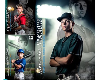 Modelli di poster di baseball personalizzati su Canva: striscioni per serate di fine anno, biglietti personalizzati e sfondi per baseball, design di squadre digitali, sfondi sportivi