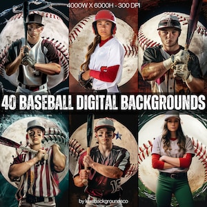 40 Vintage Baseball Background - Cyfrowe dokumenty do pobrania natychmiast, Plakat i baner sportowy dla seniorów, Szablon Baseball na prezent