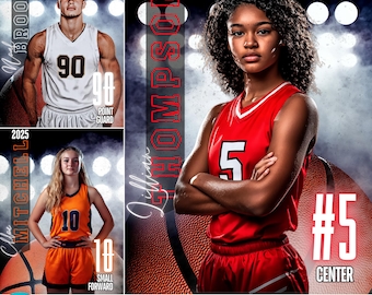 Custom Basketball Poster Template, Editable Canva Design for Players & Fans, Personalized Gift for Basketball Lovers,Custom Sports Gift Idea