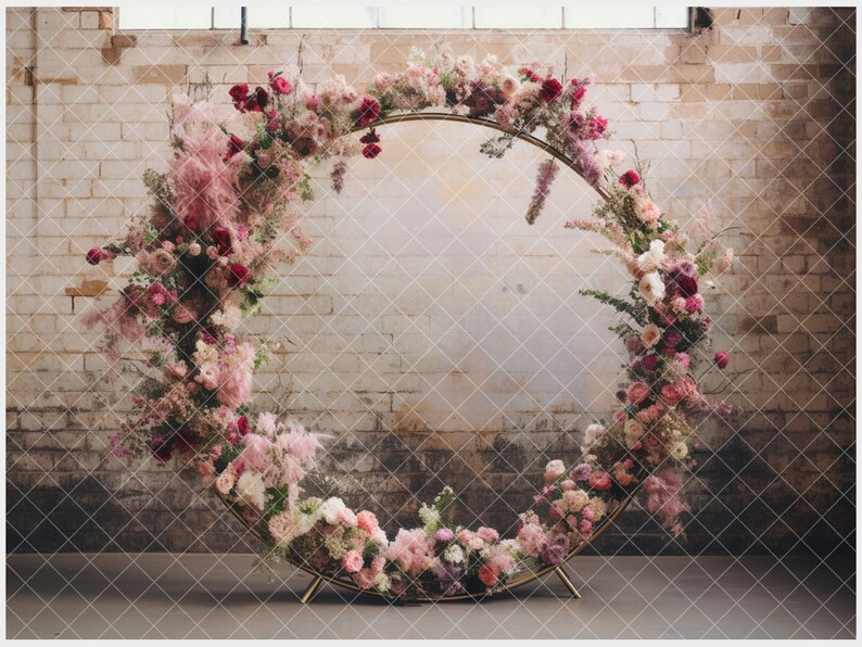Yuka Structure Backdrop 10 Floral Hoop Backdrop, Pregnancy Photoshoot Prop, Maternity Floral ...