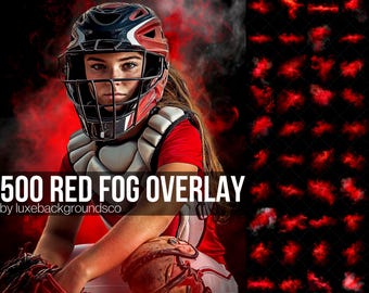 500 Red Fog Overlay, Transparent PNG Red Fog and Smoke, High Quality Photoshop Overlays, Create Fog Backgrounds For Sport Banner,Poster,Gift