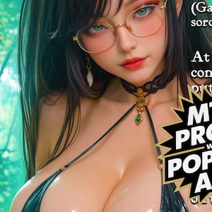 Könnte beinhalten: Digitales Kunstwerk einer Frau mit Brille und schwarzem Oberteil. Der Text "Innkeeper's Talent" und "MTG Proxy with Pop Out Art!" ist enthalten. Die Karte ist Level 2 und enthält Text über Kampf und Zähler.