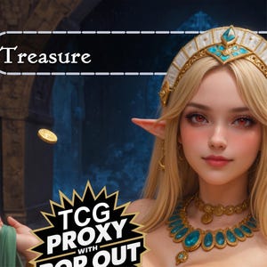 Treasure Token - Full-Art Proxy, Custom Card, Commander EDH