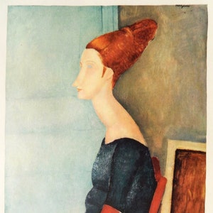 アメデオ・モディリアーニ「お団子ヘアの女」リトグラフ（後期） - 保証書、公証書、エンボススタンプ付きの唯一の作品