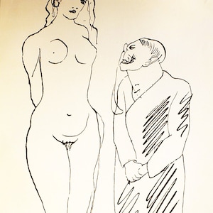 Pablo Picasso "El Amante" | Litografía a partir de | Grabado vintage de los años 60 | El ÚNICO con CERTIFICADO de Garantía, Documento NOTARIAL y Sello