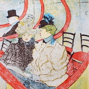 Toulouse Lautrec &quot;La Grande Loge&quot; | Lithograph after | Vintage print | The ONLY one with a Certificate of Guarantee, Notarial Document, and Stamp