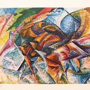 Umberto Boccioni &quot;Dynamism of a Cyclist&quot; | Lithograph after | The ONLY one with a Certificate of Guarantee, Notarial Document, and Embossed Stamp