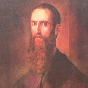 El Pontormo "Monseñor de la casa" | Litografía después | impresión de la vendimia | El ÚNICO con CERTIFICADO de Garantía, Documento de NOTARIO con Sello