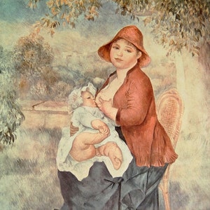 ピエール＝オーギュスト・ルノワール「ルノワール夫人と息子ピエール」 | 後期リトグラフ | 保証書、公証人証書、印鑑が付属する唯一の作品