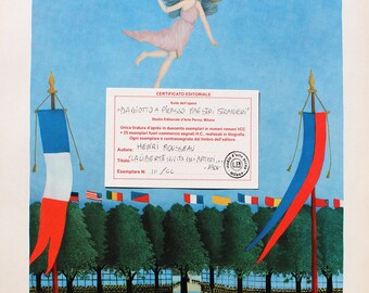 アンリ・ルソー「自由」｜リトグラフ版画｜1960年代のヴィンテージ