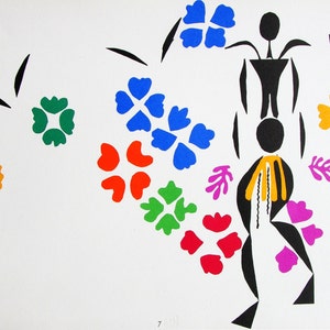 Henri Matisse &quot;La Negra&quot; | Lithograph after | Vintage print from the 1970s | With Certificate of Guarantee, Notarial Document, and Stamp