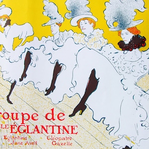 Toulouse Lautrec &quot;La Troupe de Mlle Englantine&quot; | Lithograph after 70s | With CERTIFICATE of Guarantee, NOTARY Document and Stamp