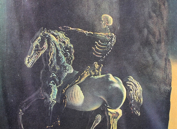 サルバドール・ダリ「死の騎士」リトグラフ、ヴィンテージプリント
