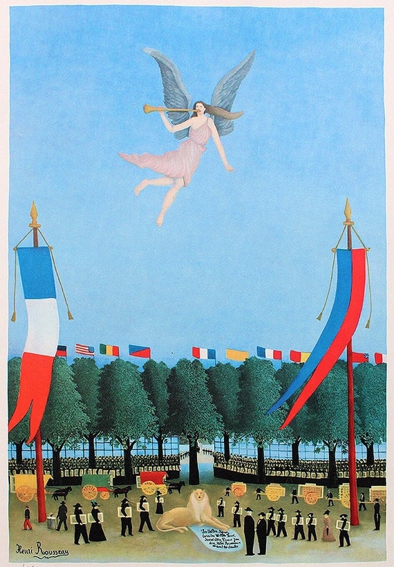 アンリ・ルソー「自由」｜リトグラフ版画｜1960年代のヴィンテージ