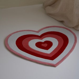 Heart Handmade rug Powerpuff Girls rug for bedroom, soft handtufted rug for home decoration, Carpet gift, birthday, Christmas gift