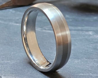 6mm Steel & Titanium Wedding Ring