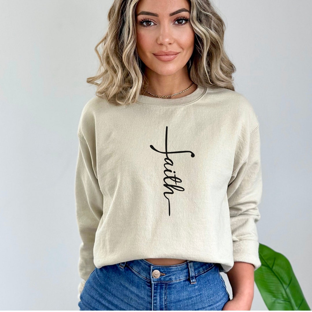 Christian Ladies Jumper Faith Sweater Gift for Catholic - Etsy