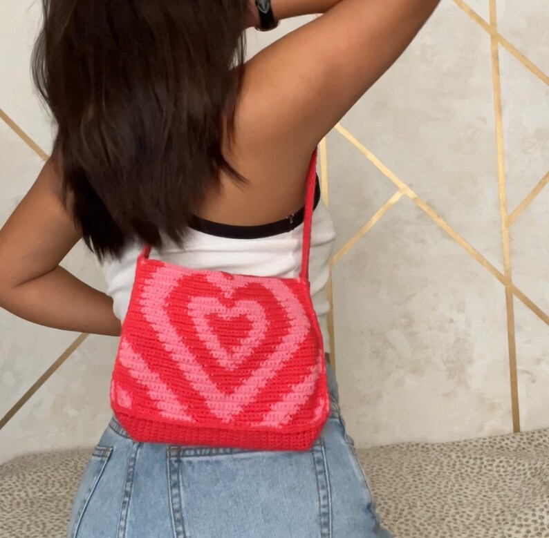 Heart Crochet Bag Etsy