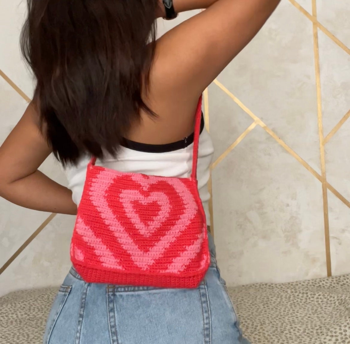 Heart Crochet Bag Etsy