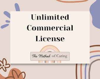 UNLIMITED Commercial license - Permission to re-distribute all products - does not give you permission to re-sell products - therapy tools