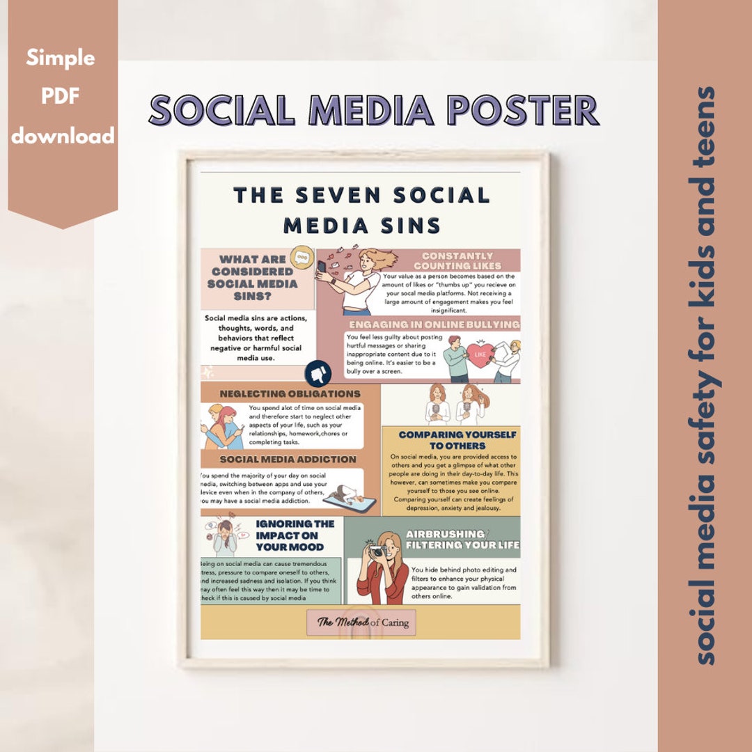 Social Media Safety Online Safety Poster Staying Safe Online Social 
