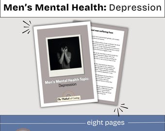 Men’s Mental Health Guide | Printable Depression Handbook & Psycho-Educational PDF for Therapy and Awareness