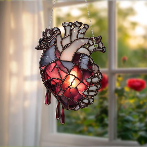 Anatomisches Herz Fensterschmuck, Gothic Valentinstagsgeschenk