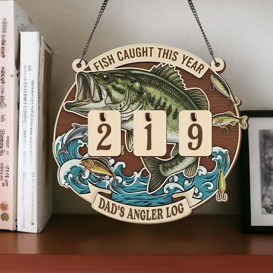 Vintage Fisher Tracker Sign, Personalized Fisher Tracker,custom Angler ...