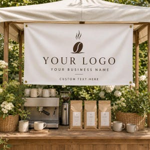 Custom Polyester Table Runner with Logo, Personalized Business Branding Cloth, Vendor Market Display Decor, Trade Show Table Cover
