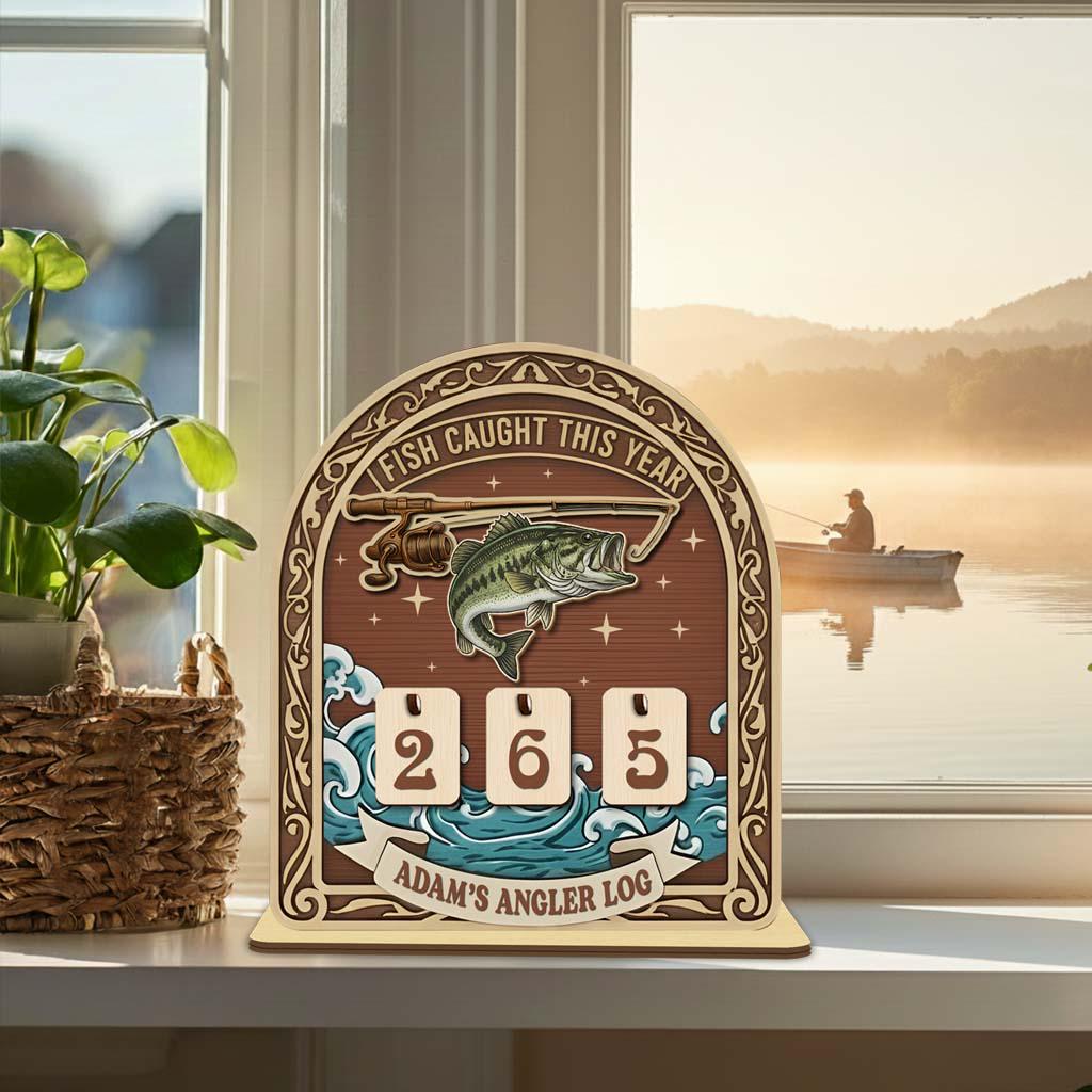 Personalized Fish-caught This Year Sign – Custom Name, Wooden Fishing ...