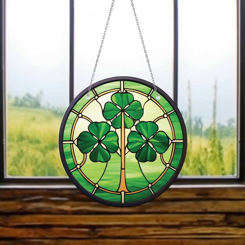 Four Leaf Clover Acrylic Window Hanging: St. Patrick's Day Decor - Etsy