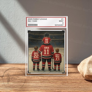 Plaque de bloc acrylique personnalisée pour papa de hockey n ° 1, joueur de hockey, cadeau pour mari hockey, cadeau de fête des pères pour amateur de hockey