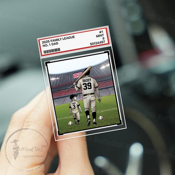 Premium Baseball Card Personalized Acrylic Car Visor Clip, Father's Day Gift For Dads, Gift For Husband