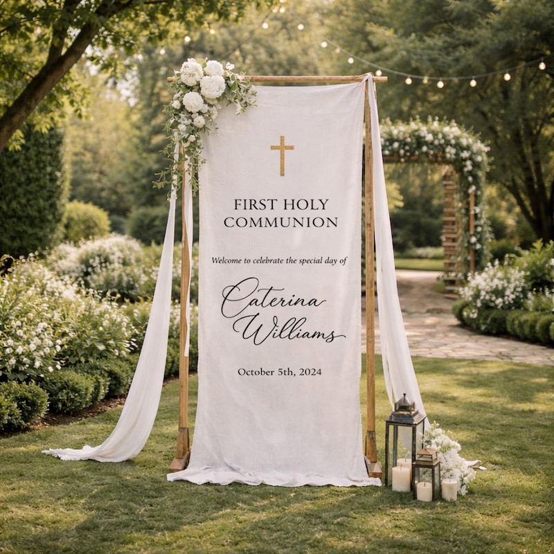 Linen Communion Sign - Etsy