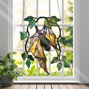 Bat Acrylic Window Hanging: Gothic Home Decor