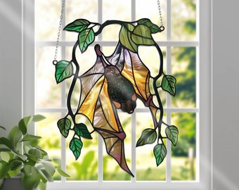 Bat Acrylic Window Hanging: Gothic Home Decor