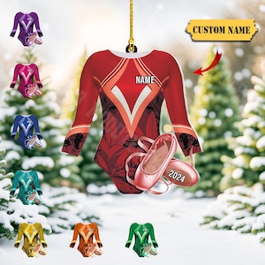 Personalized Gymnastics Girl Ornament Flat2D,Gymnastics Woman Ornament,Gymnastics Christmas Ornament, Gymnastics Keepsake, Gift For Daughter