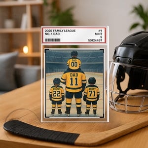 Plaque de bloc acrylique personnalisée pour papa de hockey n ° 1, joueur de hockey, cadeau pour mari hockey, cadeau de fête des pères pour amateur de hockey