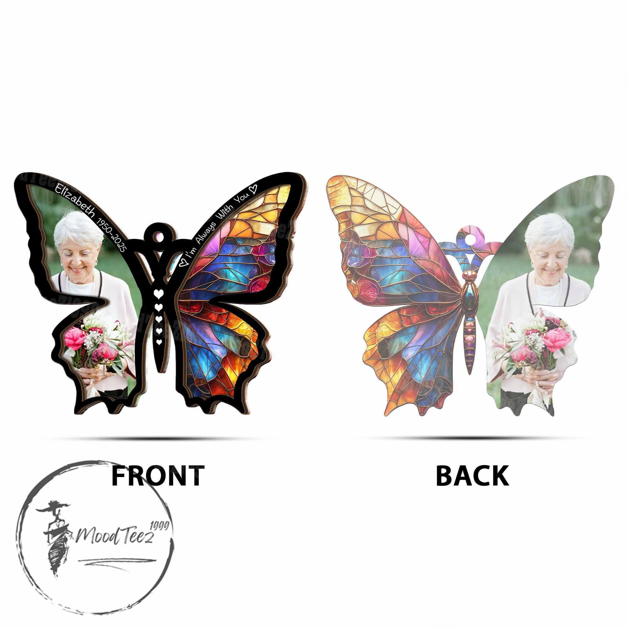 Personalized Butterfly Photo Suncatcher – A Beautiful, Light-Catching Gift – Wear Felicity