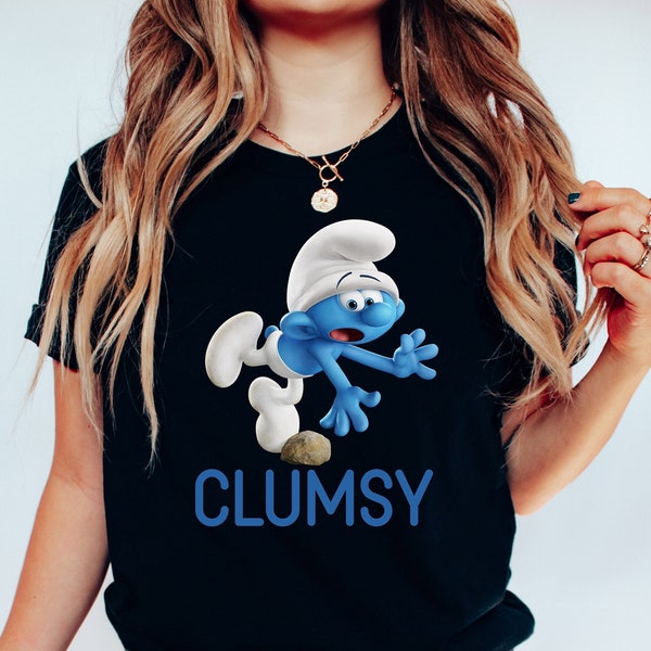 Clumsy Smurf Shirt, Smurfs Shirt, Smurf Clumsy Shirt, Disney Smurfs Shirt, Personalized  Smurfs Shirt, Smurfs Characters Tee, Clumsy Smurf