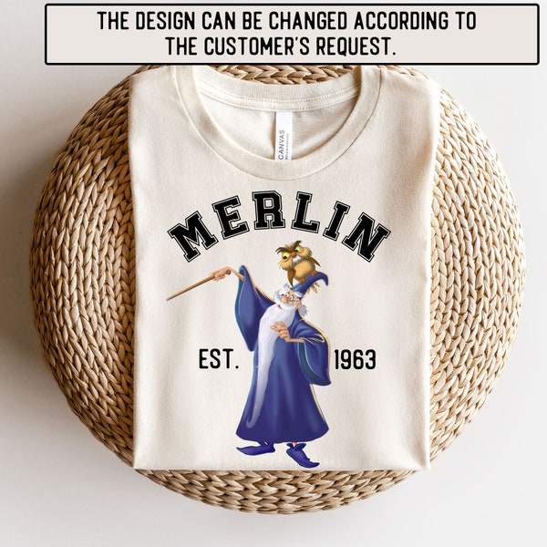 Merlin Shirt, Das Schwert im Stein Shirt, Merlin & Archimedes Shirt, Disney Merlin Shirt, Archimedes Eulen Shirt, DW Trip Shirt, Merlin Tee