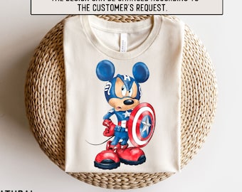 Superhero Mickey Shirt, Avengers Mickey Shirt, Captain America Mickey Shirt, Superhero Mickey Tee, Captain Mickey Shirt