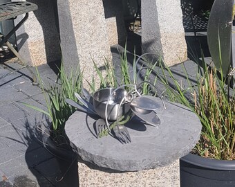 Vogelspinne Spinne Drache Granit Vogel Deko Skulptur Edelstahl Handwerk Garten Keller Wohnzimmer Grabschmuck Fichteldeko