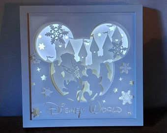 Mickey 1, 3d cutting file, svg, pdf, ai, bmp, dxf .studio3. 8-layer light box. Instant download.