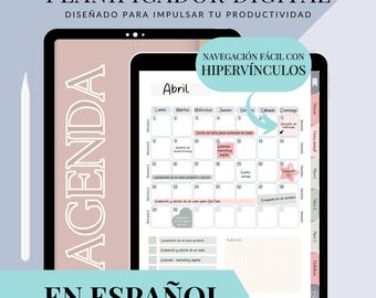 Spanish Digital Productivity Planner | Undated Trimestral Agenda - Enchanted Garden Collection