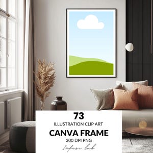Canva Frame Mockup, modello trascina e rilascia, modello Canva Frame, mockup cornice vintage, mockup cornice in legno, mockup arte murale Canva
